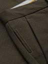 Ombre Clothing Мъжки чино панталони REGULAR FIT с фина структура - тъмнозелени