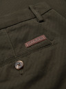 Ombre Clothing Мъжки чино панталони REGULAR FIT с фина структура - тъмнозелени