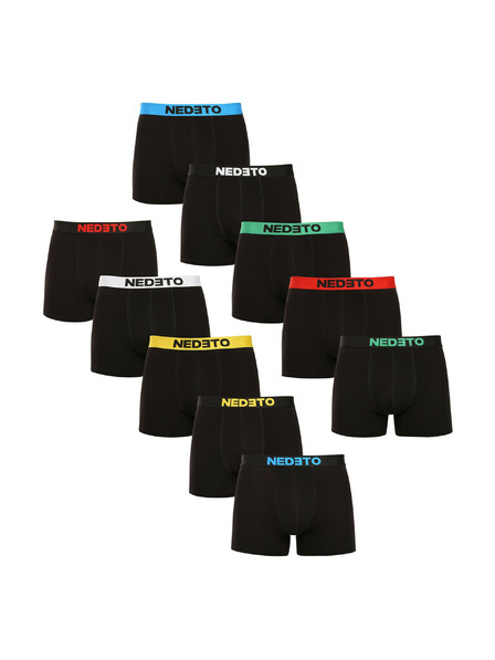 Nedeto Комплект от десет - мъжки боксерки Nedeto черни