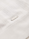 Ombre Clothing Мъжка поло тениска с цип при деколтето - бяла