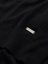 Ombre Clothing Мъжка поло тениска с цип при деколтето - черна