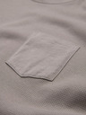 Ombre Clothing Мъжка сива памучна тениска с дълъг ръкав