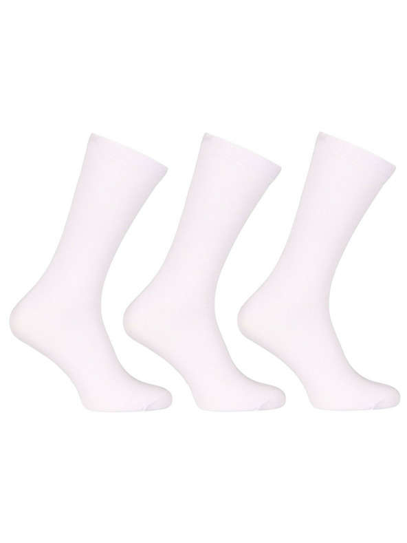 Nedeto Комплект от три - Nedeto високи бамбукови чорапи бели