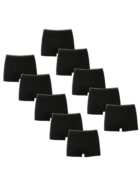 Nedeto Комплект от десет - (8+2 безплатни) мъжки боксерки Nedeto basic черни