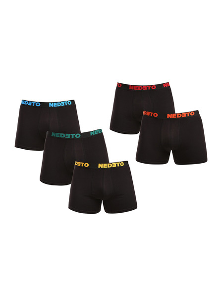 Nedeto Комплект от пет - мъжки боксерки Nedeto черни