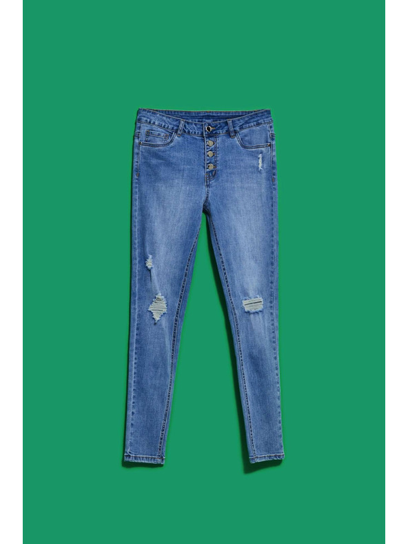 Moodo Дамски дънки Moodo – светло сини