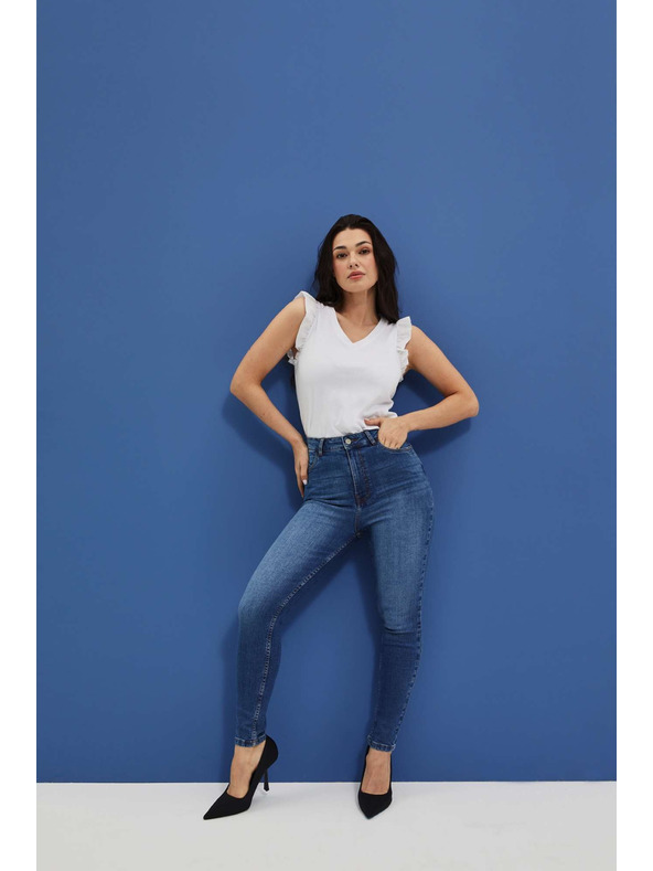 Moodo Дамски дънки Moodo – тъмно сини