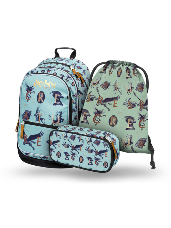 BAAGL  BAAGL 3 СЕТ Core Harry Potter Фантастични животни: раница, моливник, торбичка