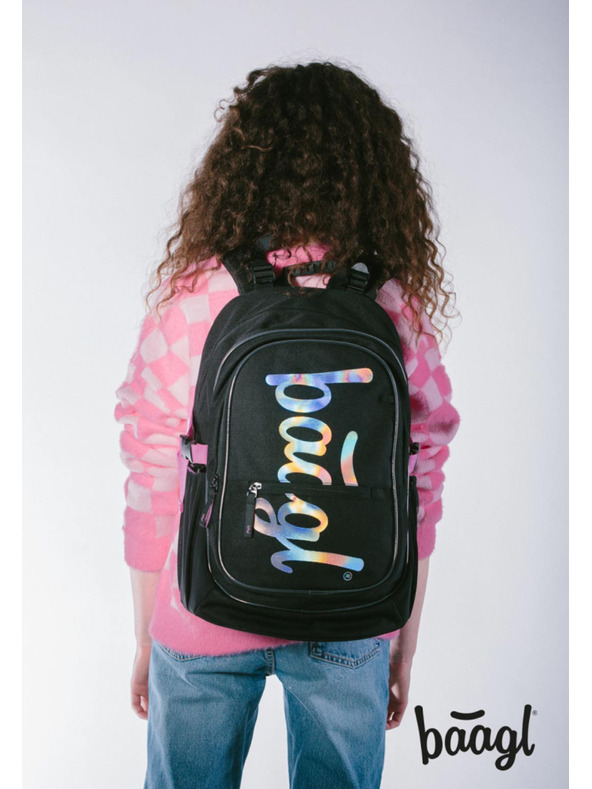 BAAGL  BAAGL Училищна раница Core Metallic Холо