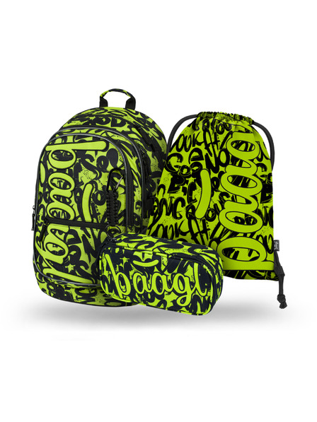 BAAGL  BAAGL 3 СЕТ Core Lime: раница, моливник, торбичка