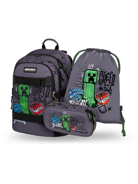 BAAGL  BAAGL КОМПЛЕКТ 3 Skate Minecraft TNT: Раница, Моливник, Торбичка
