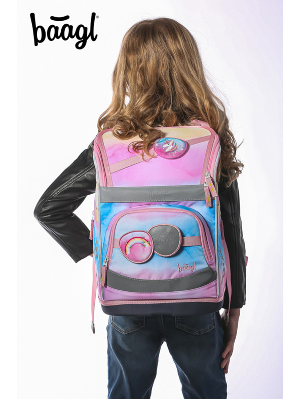 BAAGL  BAAGL Училищна раница Zippy плюс Rainbow Еднорог