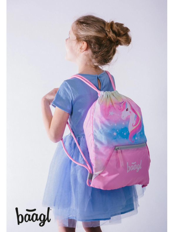 BAAGL  BAAGL СЕТ 3 Zippy плюс Rainbow Еднорог: раница, моливник, торбичка