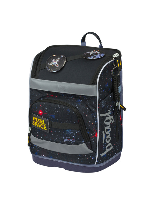 BAAGL  BAAGL КОМПЛЕКТ 3 Zippy plus Pixel Space: ученическа чанта, моливник, торбичка