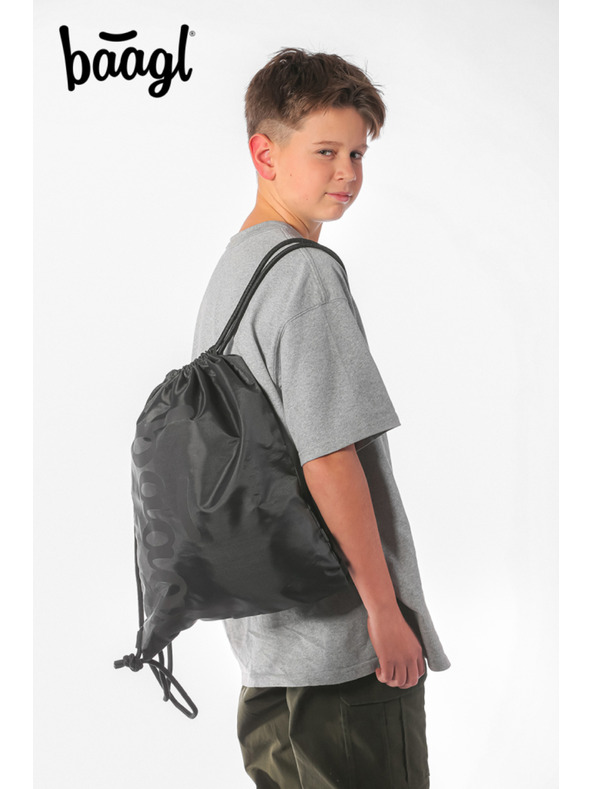 BAAGL  BAAGL СЕТ 3 Cubic Uni черен: раница, моливник, торбичка