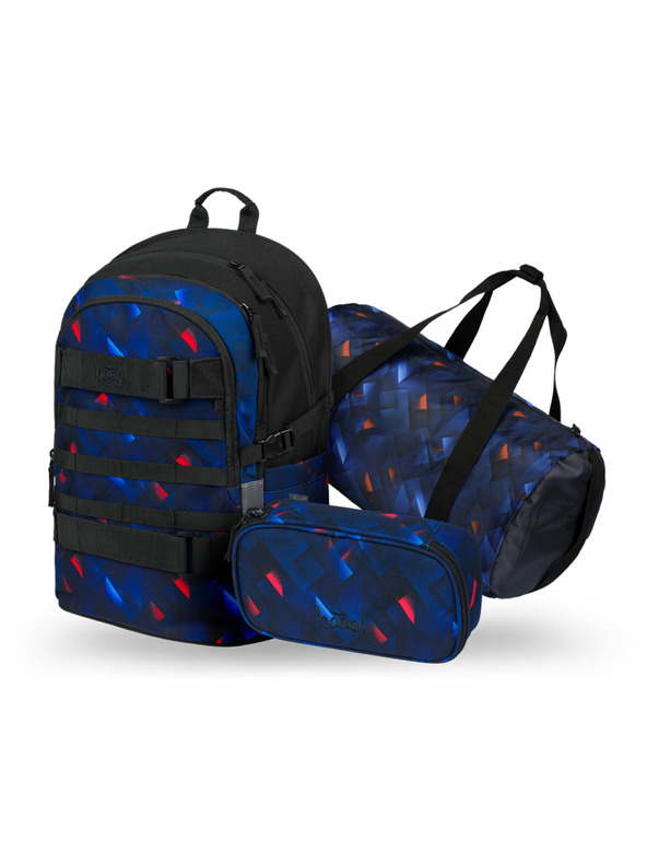 BAAGL  BAAGL КОМПЛЕКТ 3 Skate Indigo: раница, моливник, спортна чанта