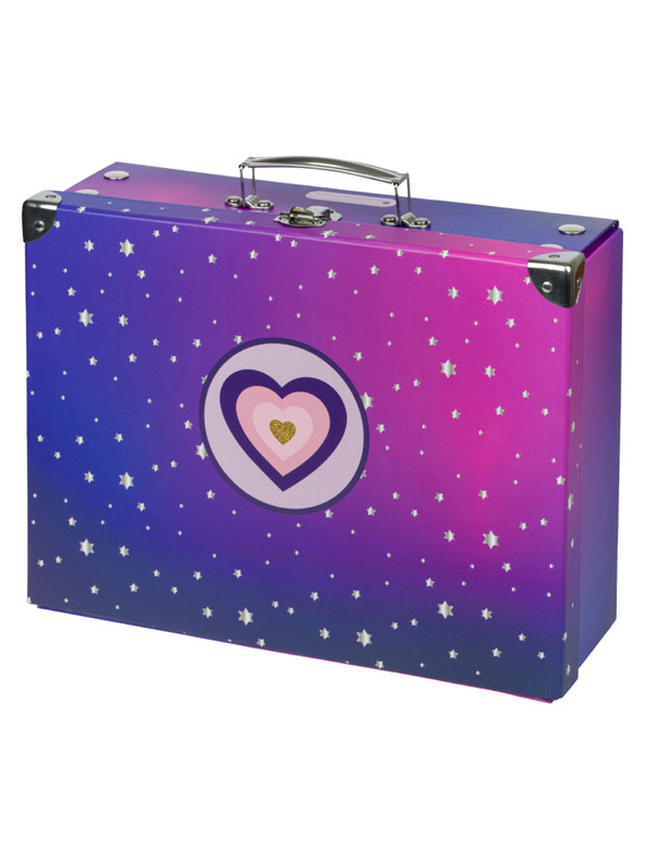 BAAGL  BAAGL Сгъваем училищен куфар Коне Сърце с метални елементи