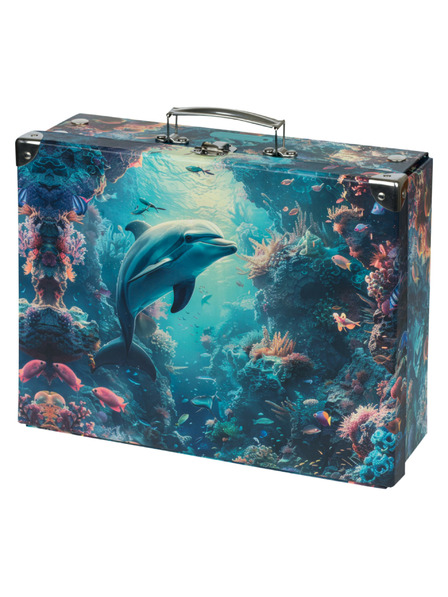 BAAGL  BAAGL Сгъваем училищен куфар Делфин с метални елементи