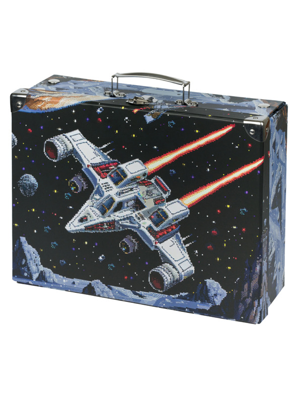 BAAGL  BAAGL Сгъваем ученически куфар Pixel Space с метални елементи