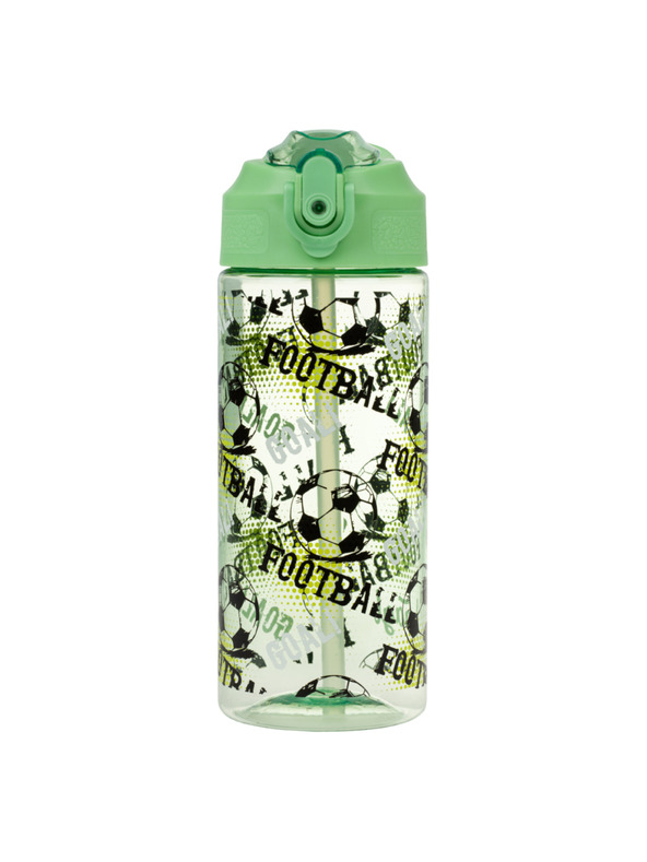 BAAGL  BAAGL Тританова бутилка за пиене с сламка Футбол 500 мл