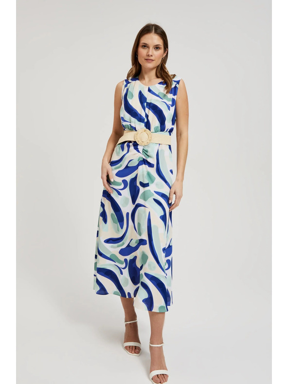 Moodo Бежов колан с кръгла тока