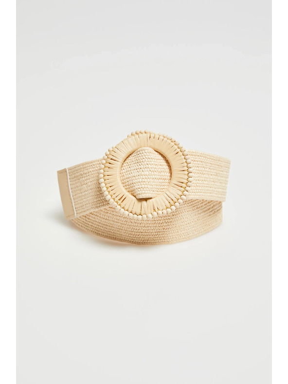 Moodo Бежов колан с кръгла тока