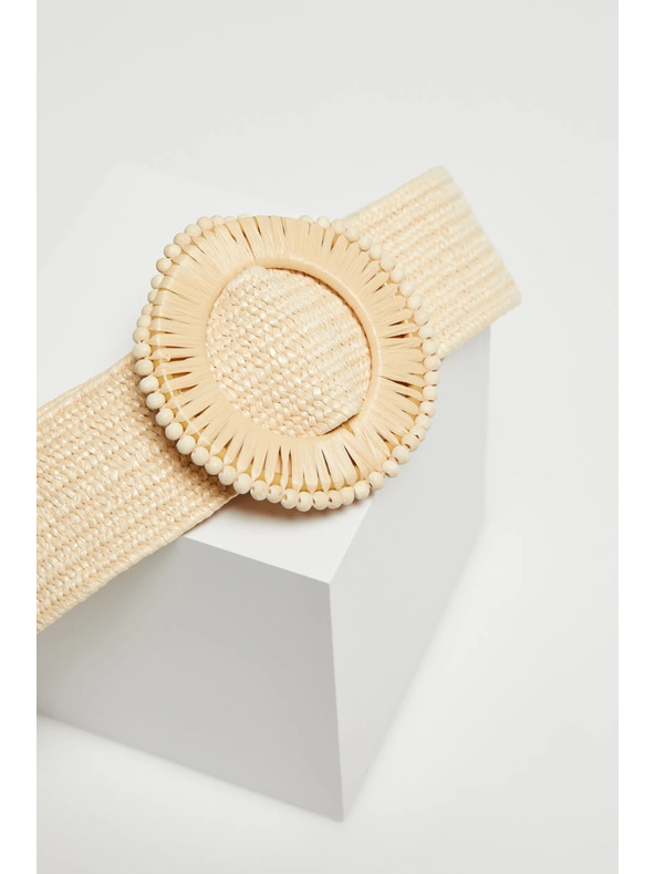 Moodo Бежов колан с кръгла тока