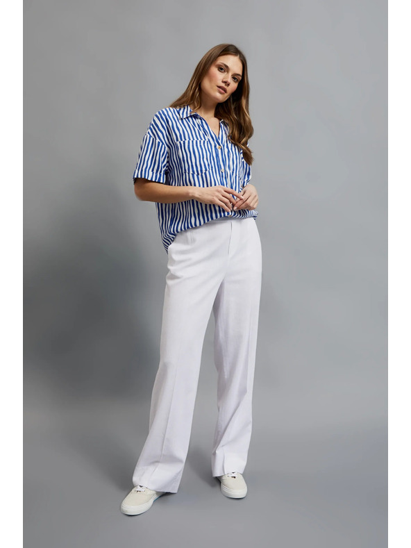 Moodo Бели свободни панталони