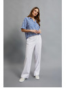 Moodo Бели свободни панталони
