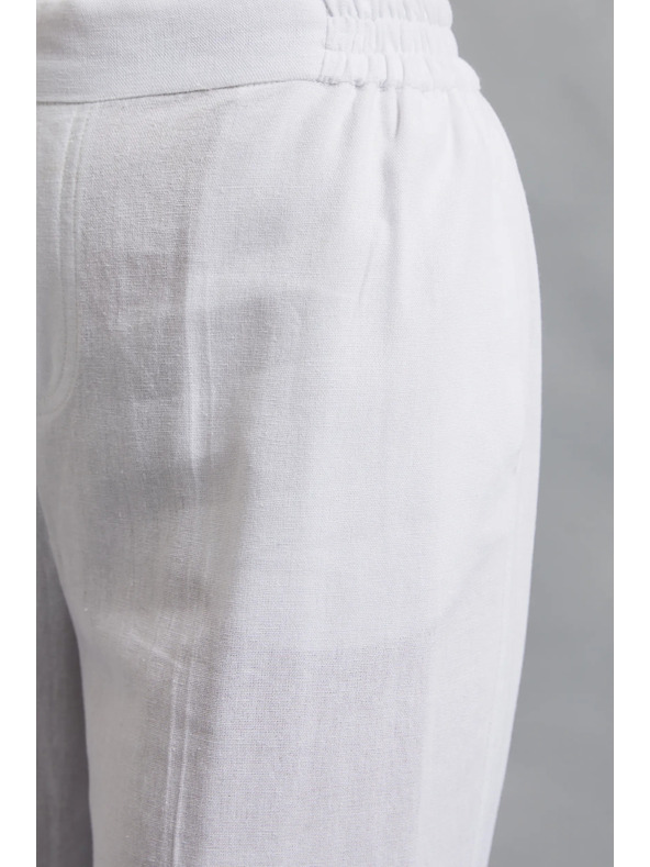 Moodo Бели свободни панталони
