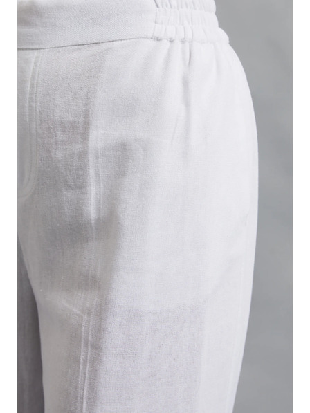 Moodo Бели свободни панталони