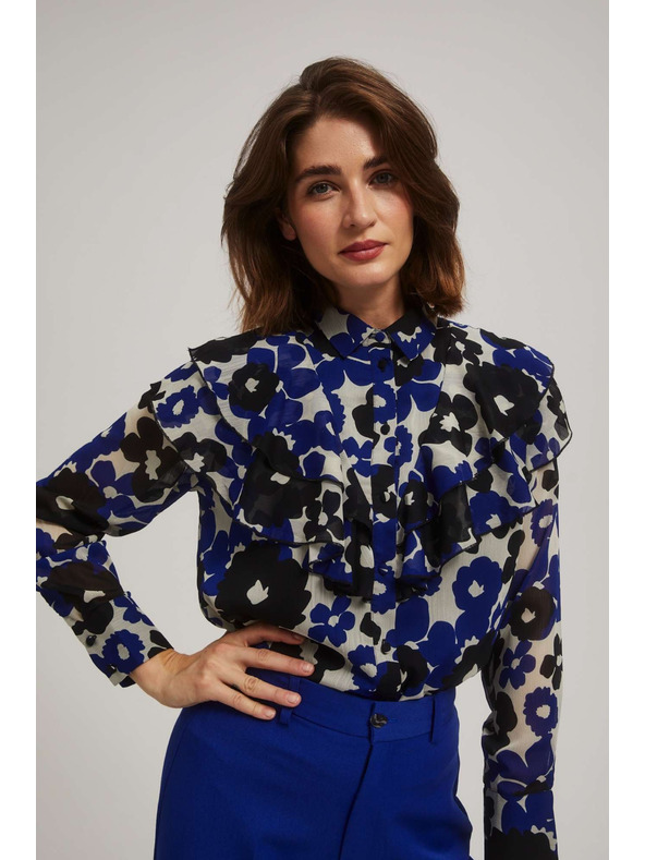 Moodo Цветна блуза с волан