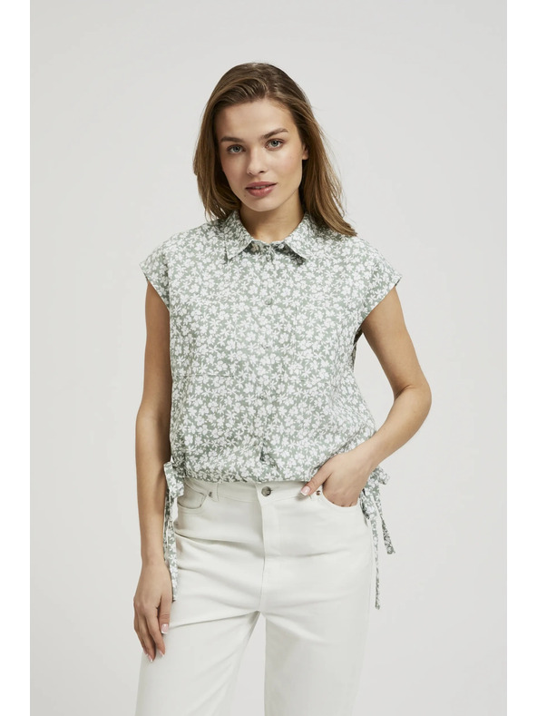 Moodo Щампована блуза с връзване