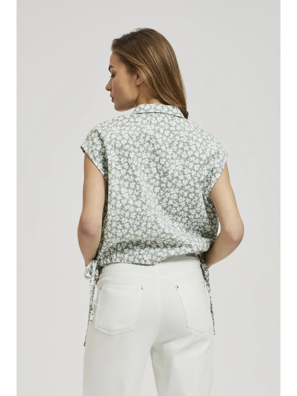 Moodo Щампована блуза с връзване