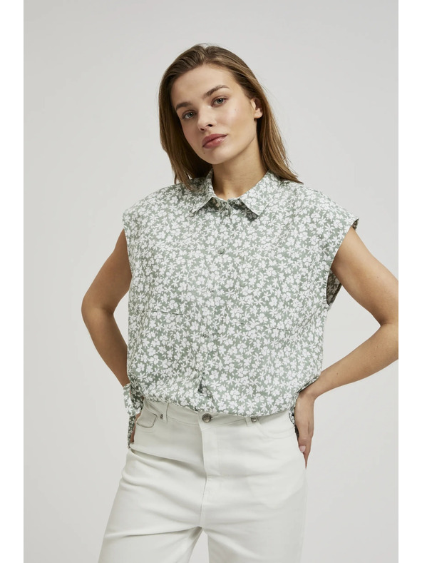 Moodo Щампована блуза с връзване