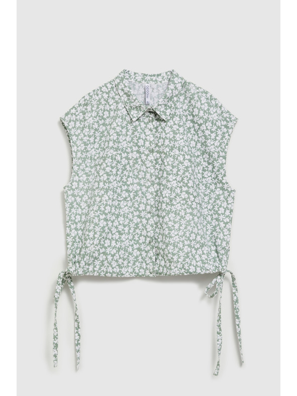 Moodo Щампована блуза с връзване