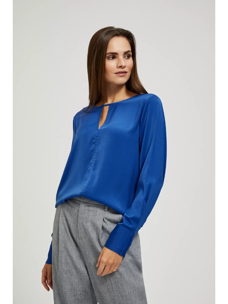 Moodo Синя лъскава блуза Moodo
