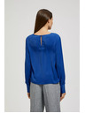 Moodo Синя лъскава блуза Moodo