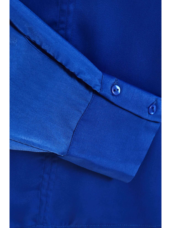 Moodo Синя лъскава блуза Moodo