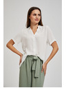 Moodo Бяла прозрачна риза Moodo
