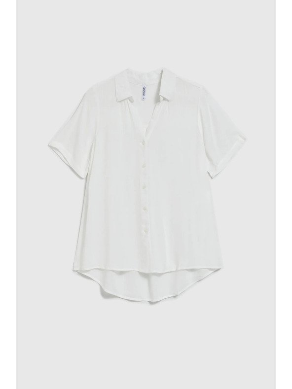 Moodo Бяла прозрачна риза Moodo