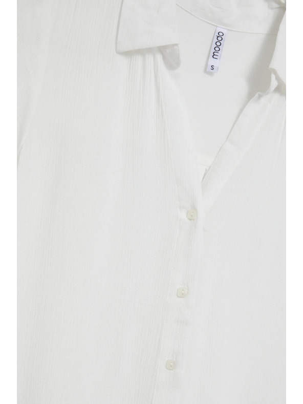 Moodo Бяла прозрачна риза Moodo