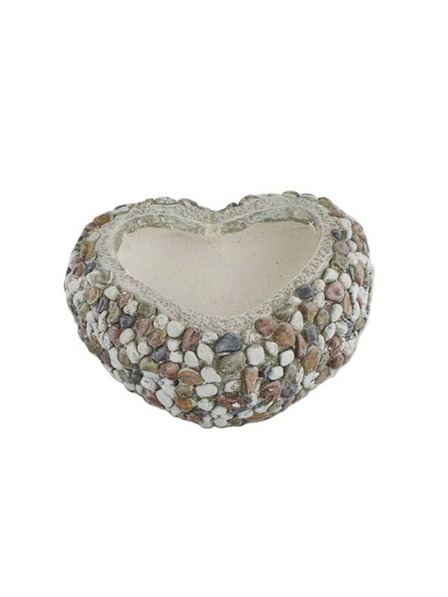 Casa de Engel Градинска саксия с камъни - сърце (полирезин), 0/3
