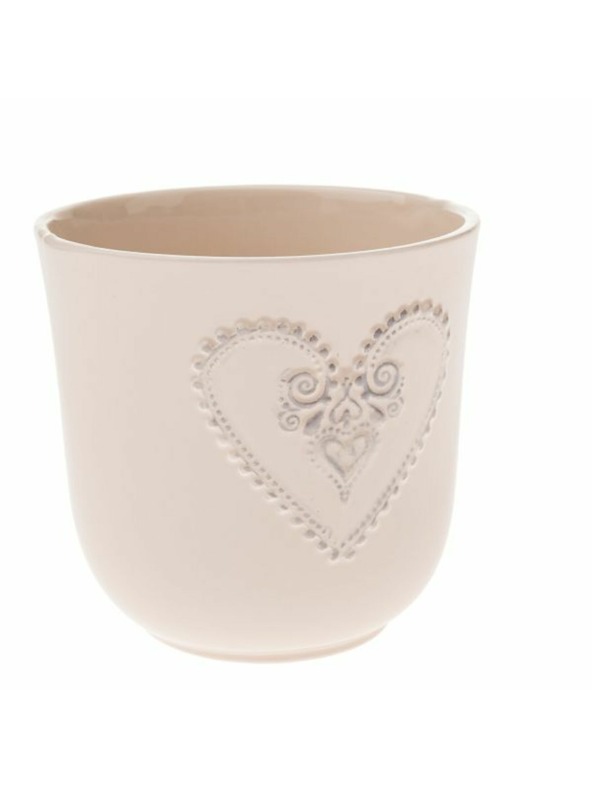 Casa de Engel Керамичен калъф за саксия със сърце, 0/24