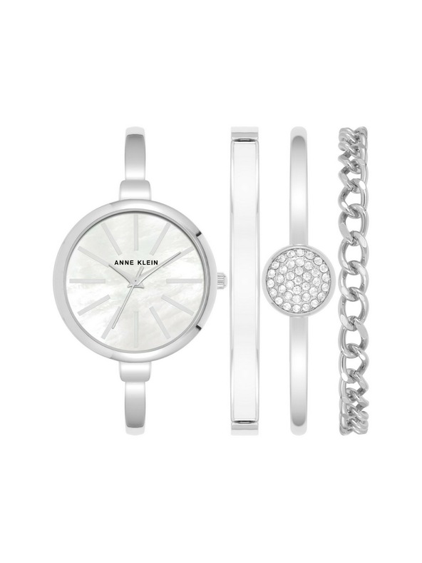 Anne Klein Дамски подаръчен комплект часовник и гривни Anne Klein AK/1471SVST