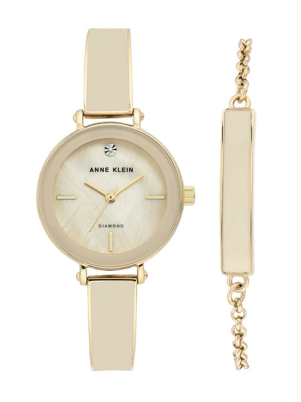 Anne Klein Подаръчен комплект часовник и гривна Anne Klein AK/3620CRST
