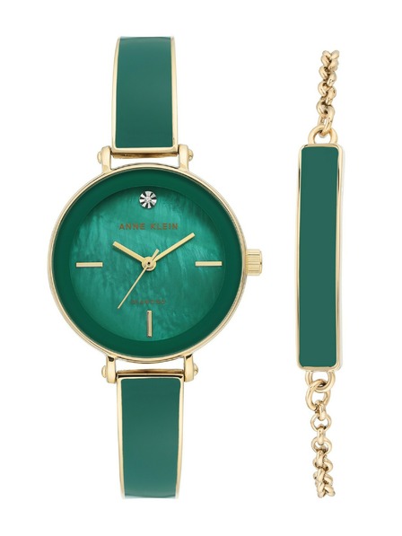 Anne Klein Подаръчен комплект часовник и гривна Anne Klein AK/3620GNST