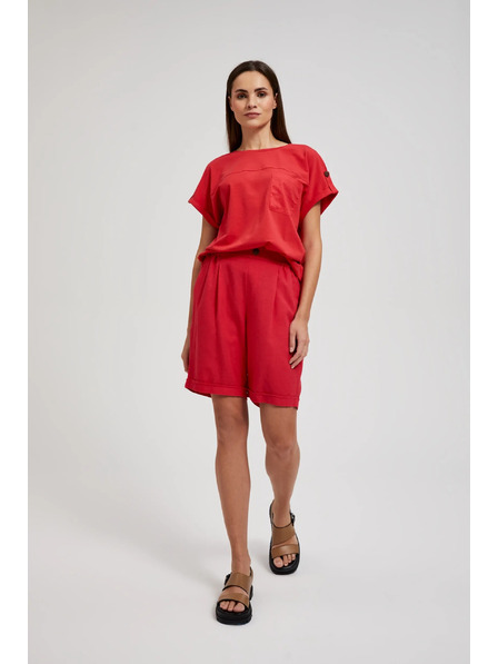 Moodo Червени ленени къси панталони