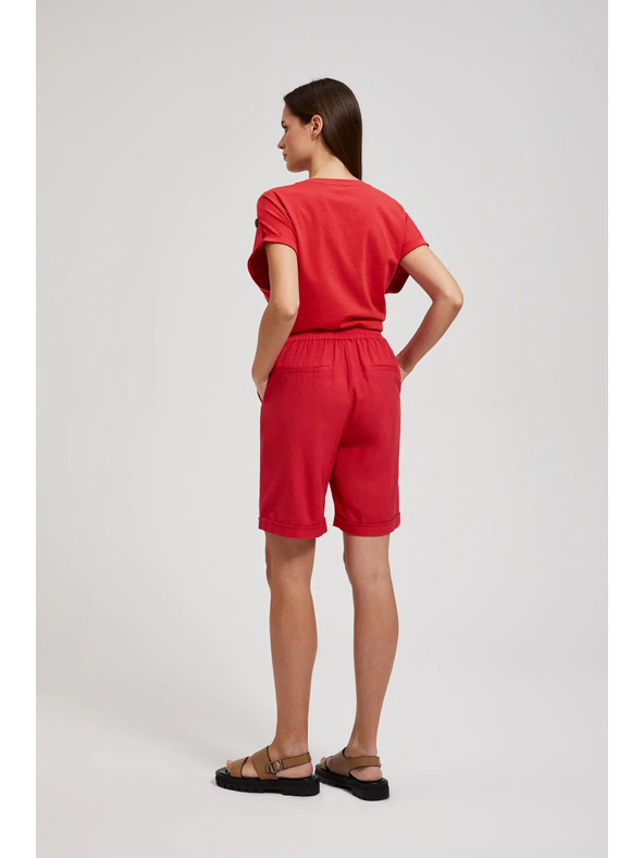 Moodo Червени ленени къси панталони