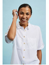 Moodo Бяла риза с къс ръкав